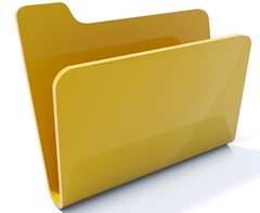 Empty yellow folder icon isolated on white